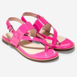 NIB Cole Haan Anica Thong Sandal - 10M - Pink Glow Leather